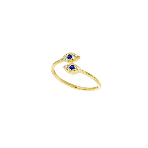 Female 100% Silver Evil Eye Rings at Rs 1800/piece in Jaipur | ID:  2849250073791